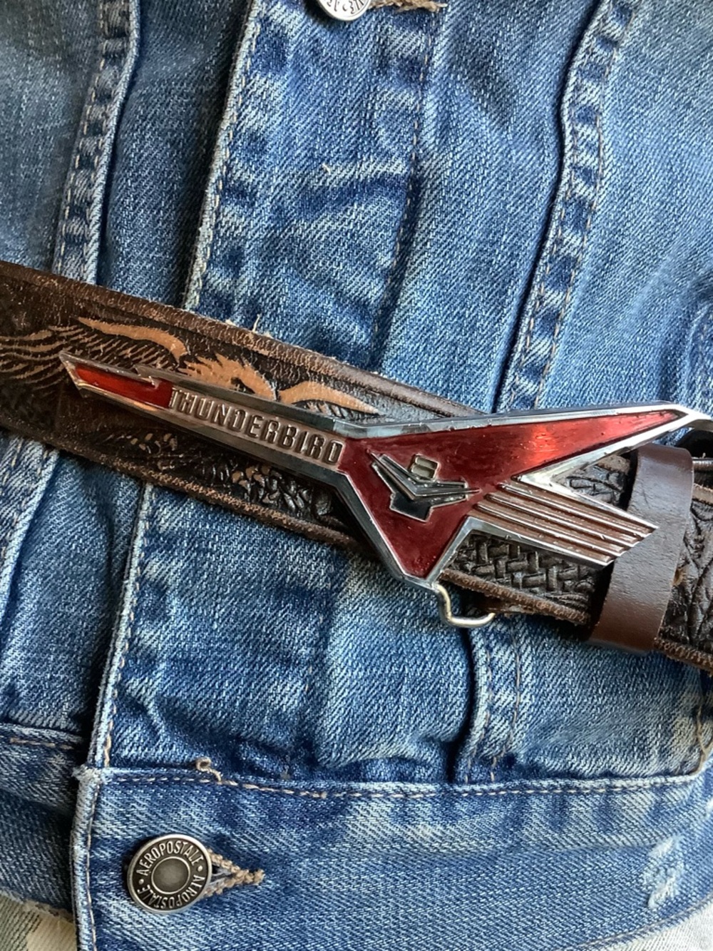 Belt buckle, thunderbird